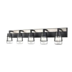 DVI LIGHTING LAKE OF THE WOODS 5 LT VANITY EBONY DVP44455EB+SN-CL woodbridge