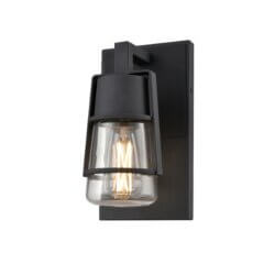 DVI LIGHTING LAKE OF THE WOODS OUTDOOR 9" SCONCE BLACK DVP44471BK-CL mississauga