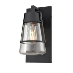 DVI LIGHTING LAKE OF THE WOODS OUTDOOR 13" SCONCE BLACK DVP44473BK-CL perth