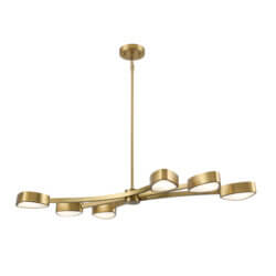 DVI LIGHTING NORTHERN MARCHES 6 LT LINEAR LED BRASS DVP45402BR-OP peterborough