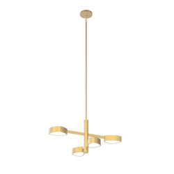 DVI LIGHTING NORTHERN MARCHES 4 LT PENDANT LED BRASS DVP45424BR-OP perth