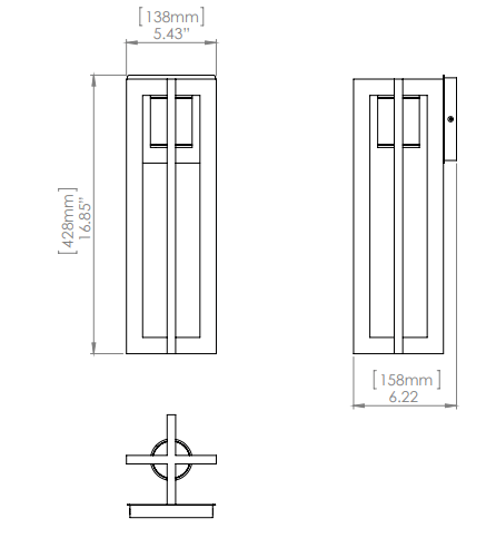 DVI LIGHTING ASTRID OUTDOOR 17" SCONCE DVP42771BK uxbridge
