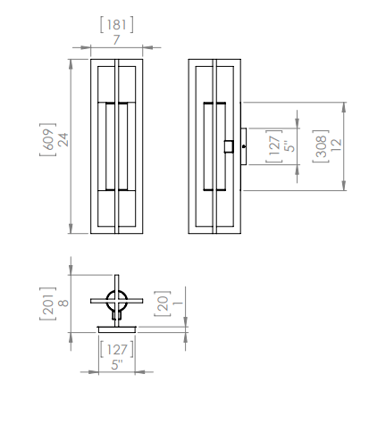 DVI LIGHTING ASTRID OUTDOOR 24" SCONCE DVP42772BK port perry