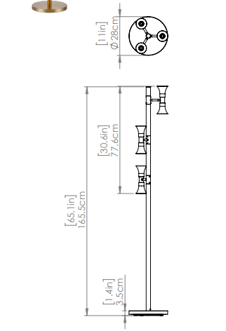 DVI LIGHTING FRENCH QUARTER FLOOR LAMP BRASS DVP43409BR kitchener