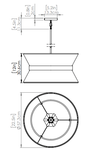 DVI LIGHTING ELLESMERE 6 LIGHT PENDANT BRASS DVP43605BR-BK north york