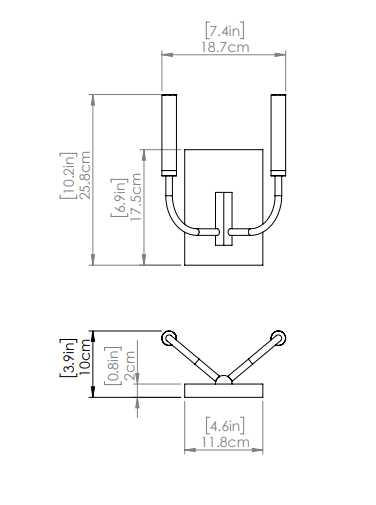 DVI LIGHTING OLIVIA 2 LT SCONCE GRAPHITE DVP44099MF+GR burlington