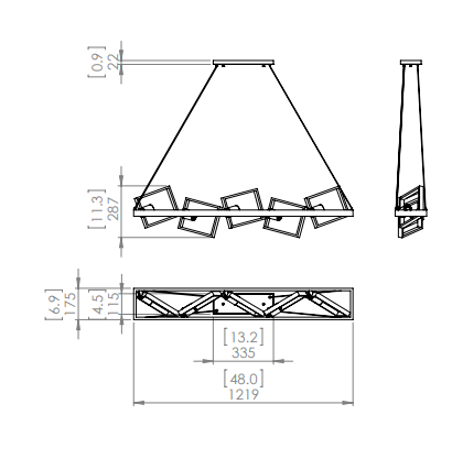 DVI LIGHTING NORTHWEST PASSAGE 5 LT LINEAR DVP45202MF+GR uxbridge