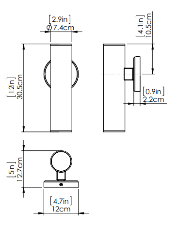 DVI LIGHTING POND INLET OUTDOOR 12" SCONCE DVP45772MFO+BK mississauga