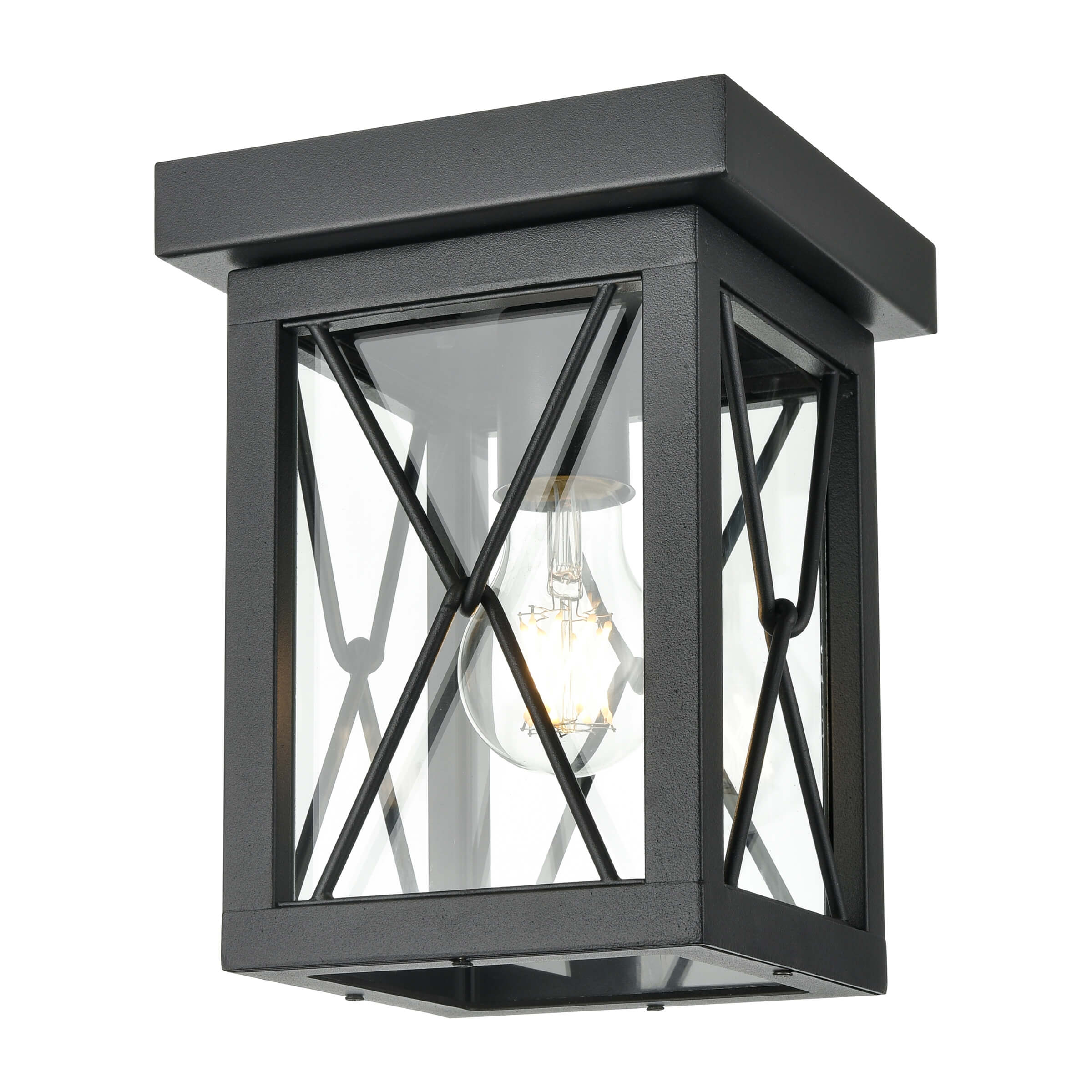 DVI LIGHTING COUNTRY FAIR FLUSH MOUNT BLACK DVP43374BK-CL newmarket