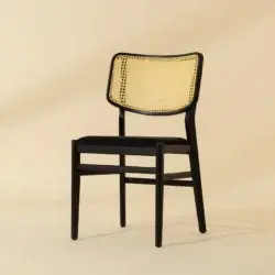 SUNPAN ANNEX DINING CHAIR BLACK SET OF TWO 111842 aurora