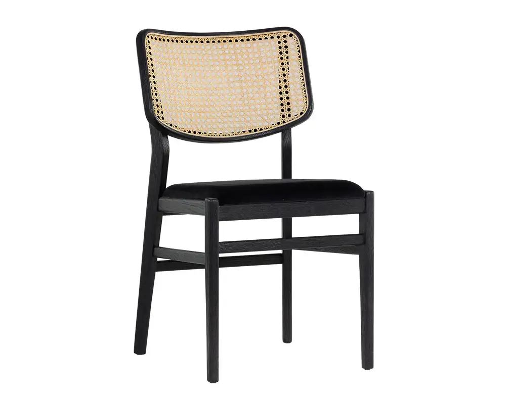 SUNPAN ANNEX DINING CHAIR BLACK SET OF TWO 111842 aurora