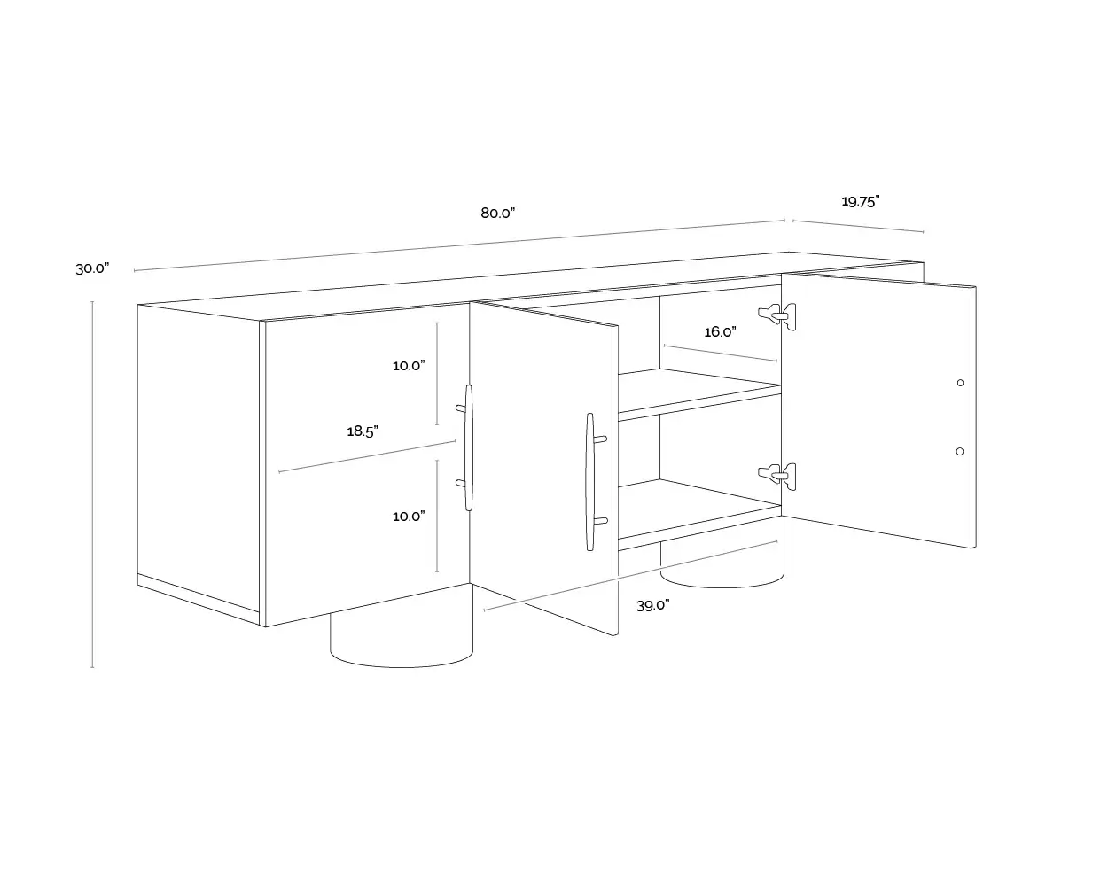 SUNPAN KRESTEVEN SIDEBOARD 112129 montreal