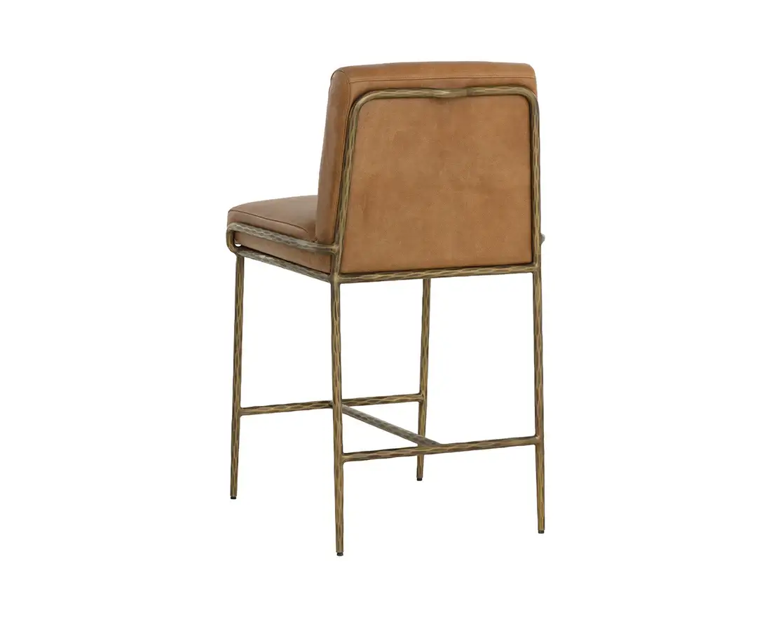 SUNPAN LATHAN COUNTER STOOL - TAN LEATHER 112227 quebec city