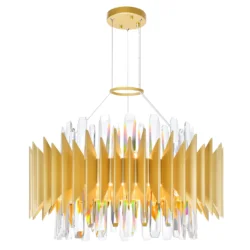 CWI LIGHTING CITYSCAPE 12 LT 20" SATIN GOLD CHANDELIER 1247P20-12-602 quebec city