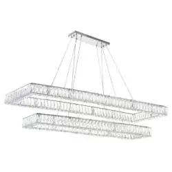 CWI LIGHTING FELICITY LED 2-TIER CHROME CHANDELIER 1084P52-601-RC-2C ottawa