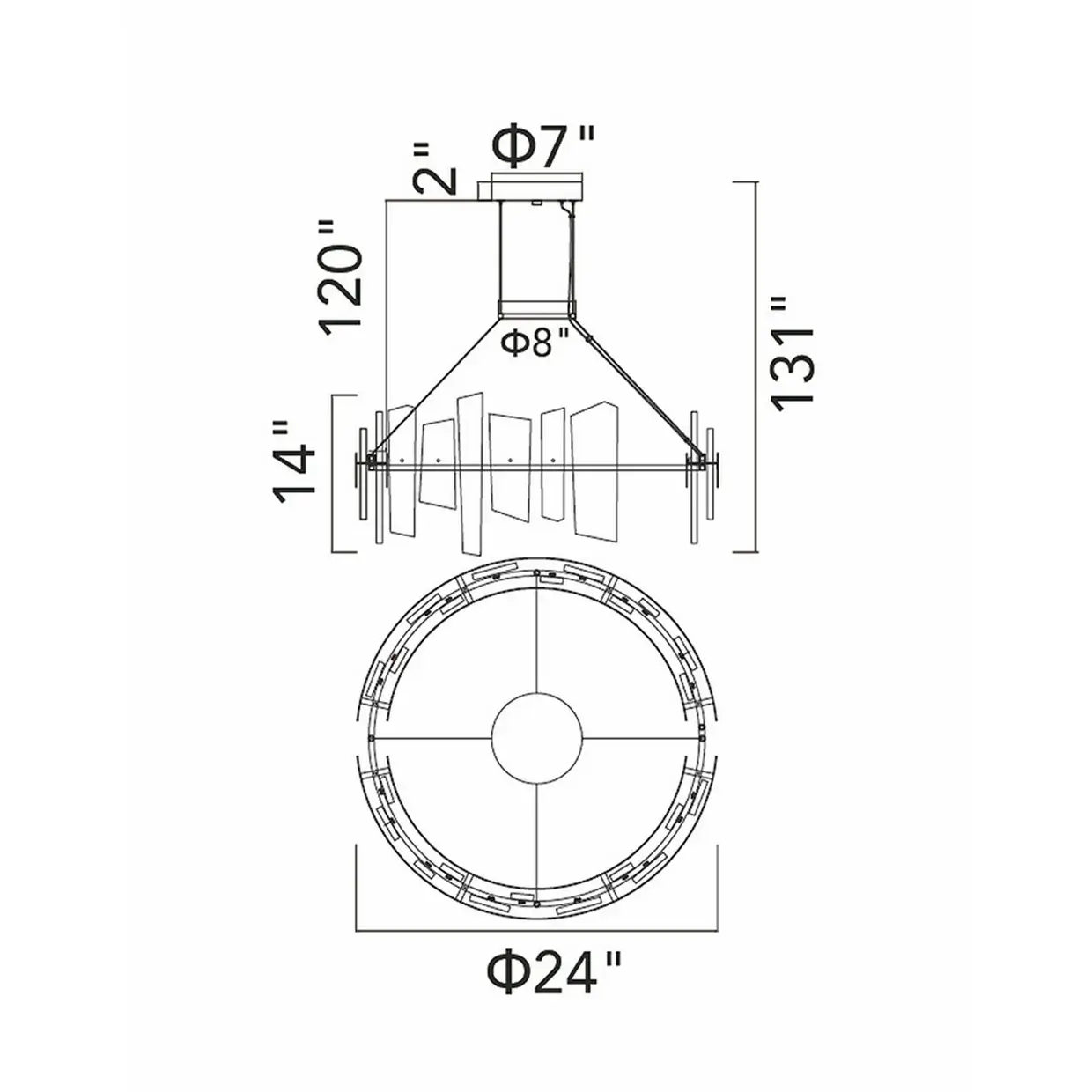 CWI LIGHTING GUADIANA LED BLACK CHANDELIER 1246P24-101-A quebec city