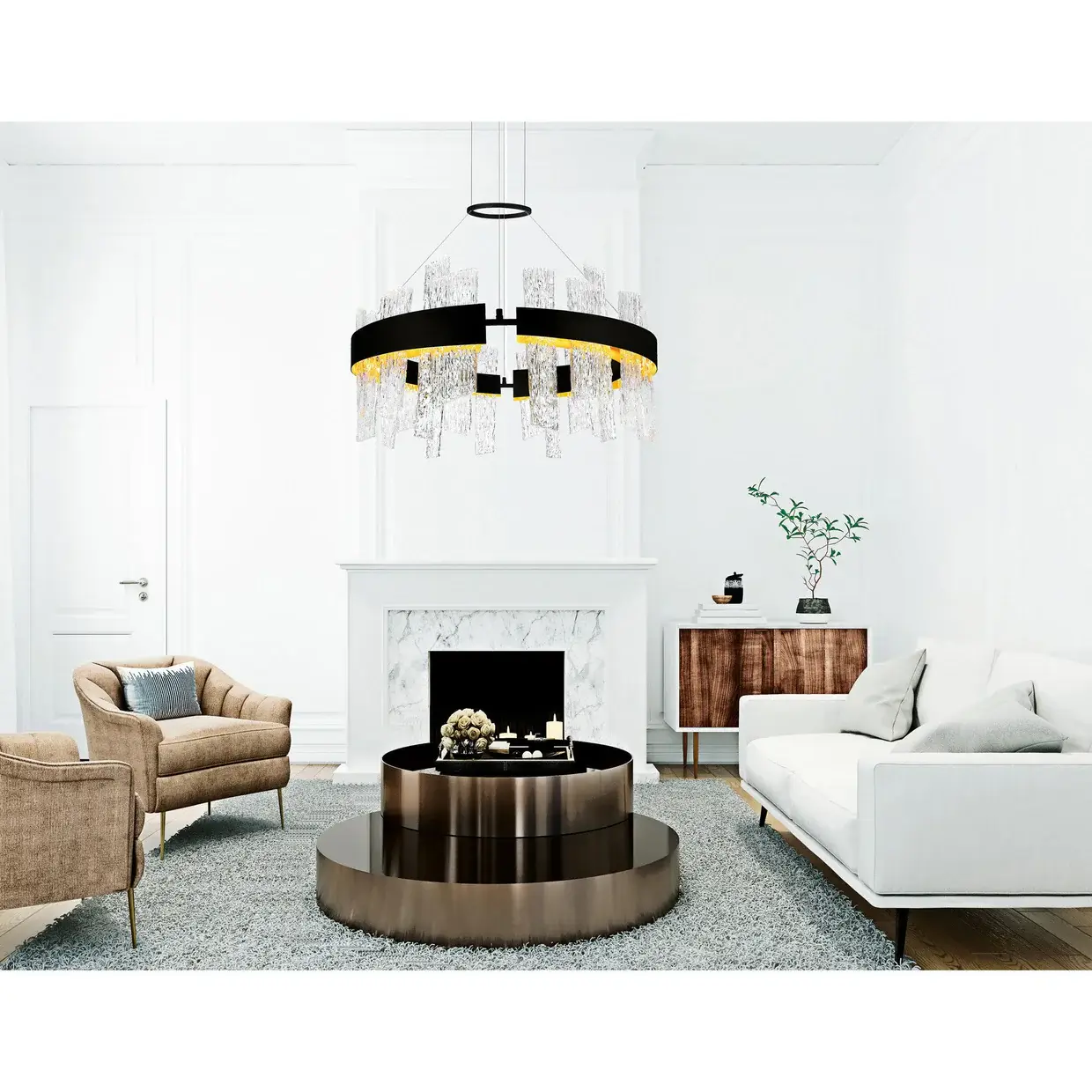 CWI LIGHTING GUADIANA LED BLACK CHANDELIER 1246P24-101-A quebec city