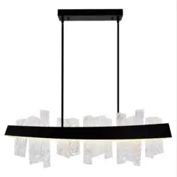 CWI LIGHTING GUADIANA LED BLACK LINEAR CHANDELIER 1246P39-101 edmonton