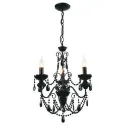 CWI LIGHTING KEEN 3 LT 16" BLACK CHANDELIER 5095P16B-3 montreal