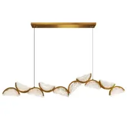 CWI LIGHTING MOON LED 70" BRASS CHANDELIER 1715P70-10-624 uxbridge