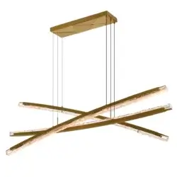 CWI LIGHTING SABER LED 70" BRASS CHANDELIER 1710P70-3-624 belleville