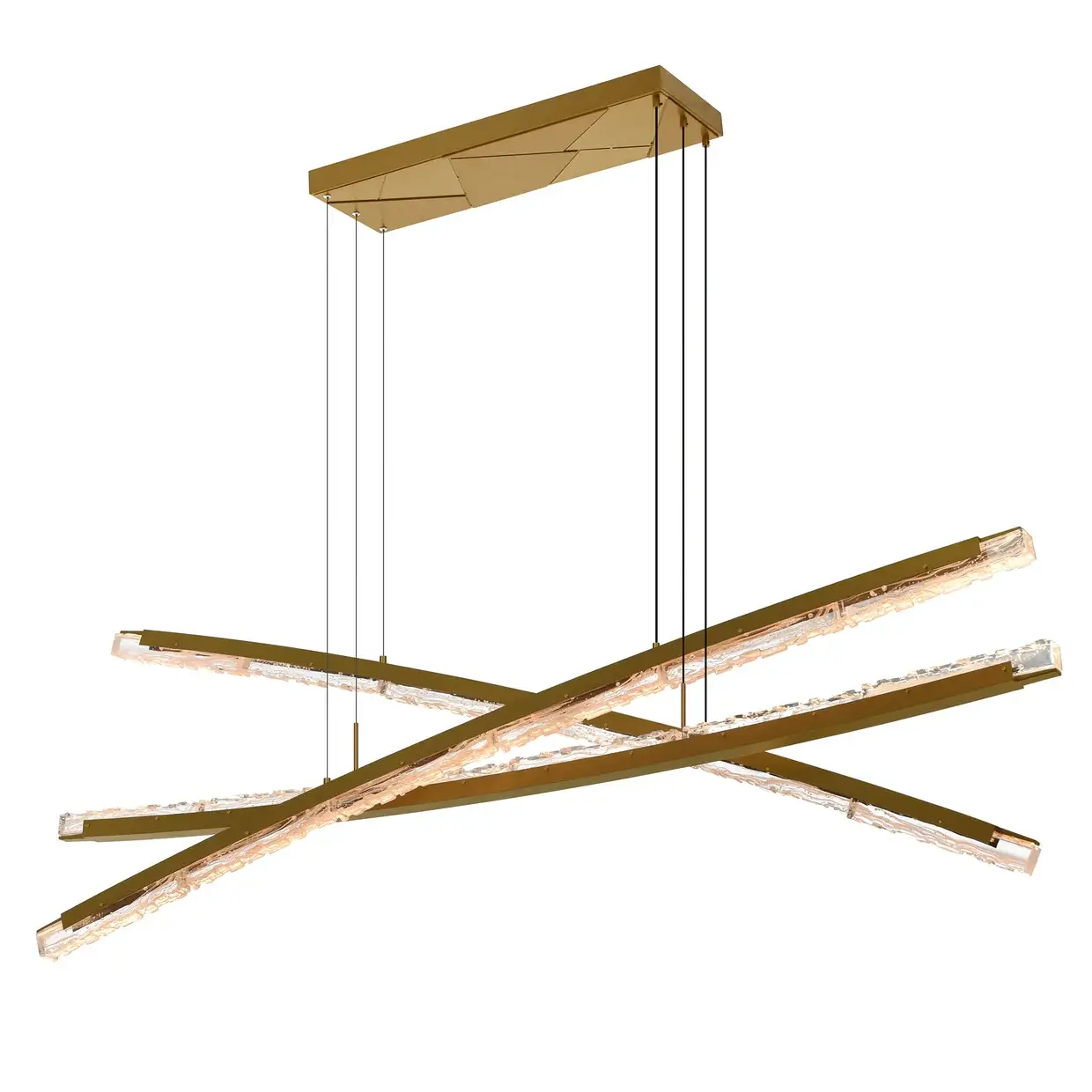 CWI LIGHTING SABER LED 70" BRASS CHANDELIER 1710P70-3-624 belleville