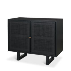 MERCANA GRIER 65" CANE ACCENT CABINET BLACK 71141 niagara