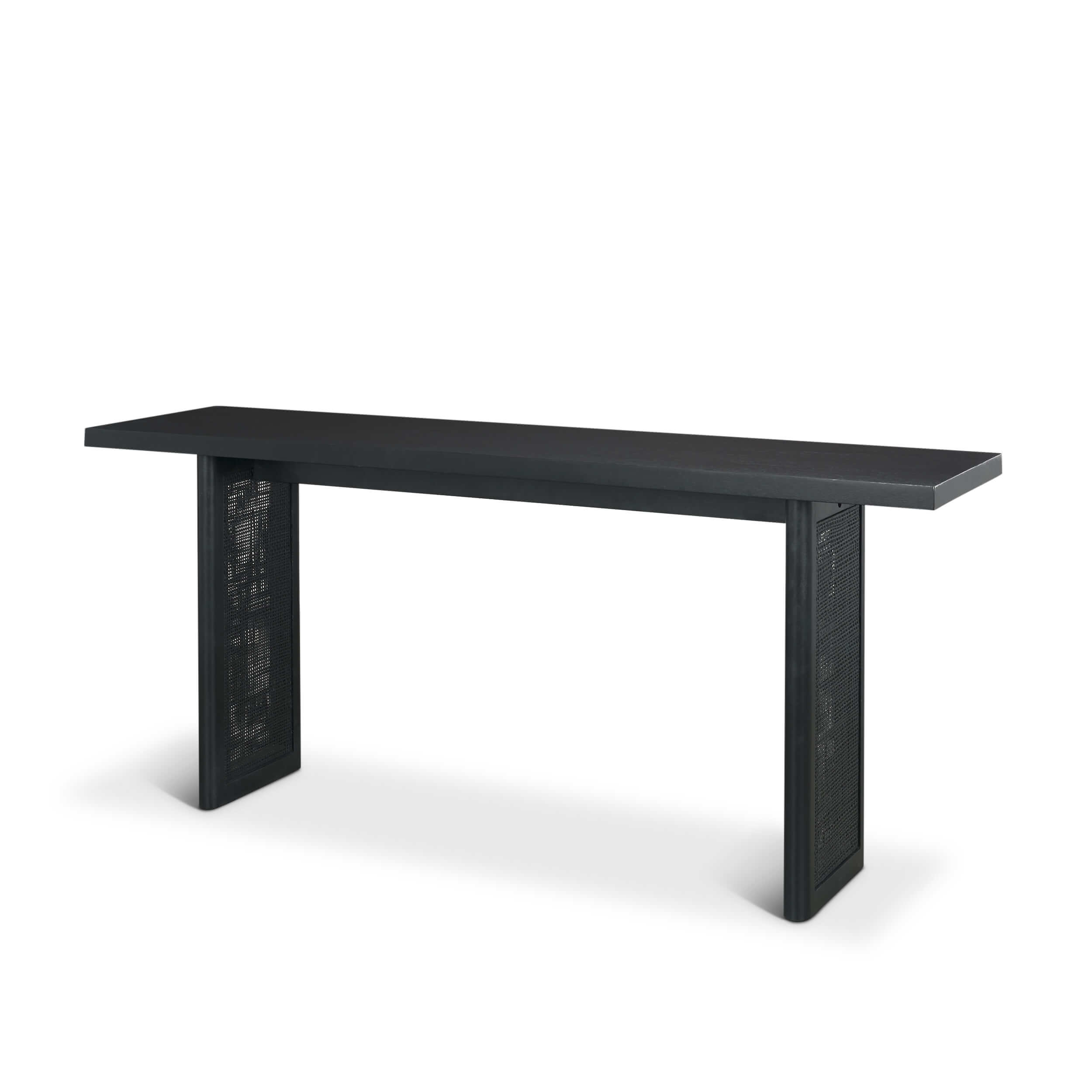 MERCANA GRIER 65" CANE CONSOLE TABLE BLACK 71142 vaughan