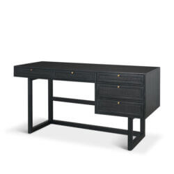 MERCANA GRIER 65" CANE OFFICE DESK BLACK 71145 newmarket