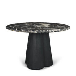 MERCANA MARILYN 48" MARBLE BLACK WOOD DINING TABLE 71221-AB edmonton
