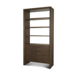 MERCANA BELFORD DARK BROWN OAK SHELVING UNIT 71231 montreal