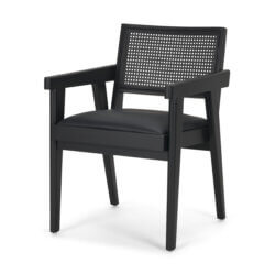 MERCANA REID BLACK CANE ARM DINING CHAIR 71244 kingston
