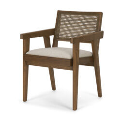 MERCANA REID BROWN CANE ARM DINING CHAIR 71245 gatineau