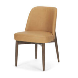MERCANA ABBIE DINING SIDE CHAIR TAN LEATHER SET OF TWO 71248 perth