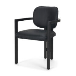 MERCANA CARLISLE BLACK LEATHER DINING ARMCHAIR 71257 halifax