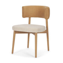 MERCANA MOTLEY TAN LEATHER DINING CHAIR SET OF TWO 71261 waterloo