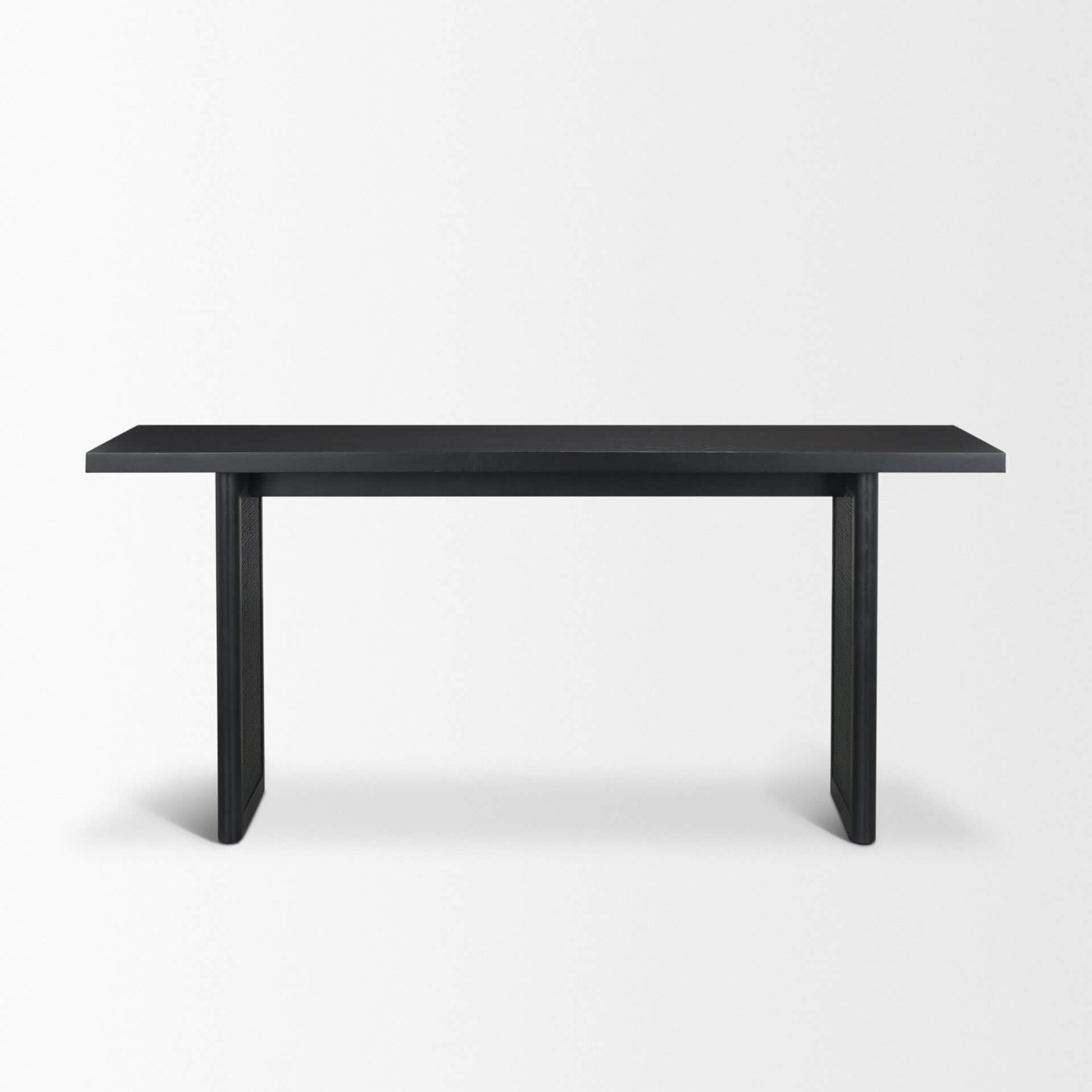 MERCANA GRIER 65" CANE CONSOLE TABLE BLACK 71142 vaughan