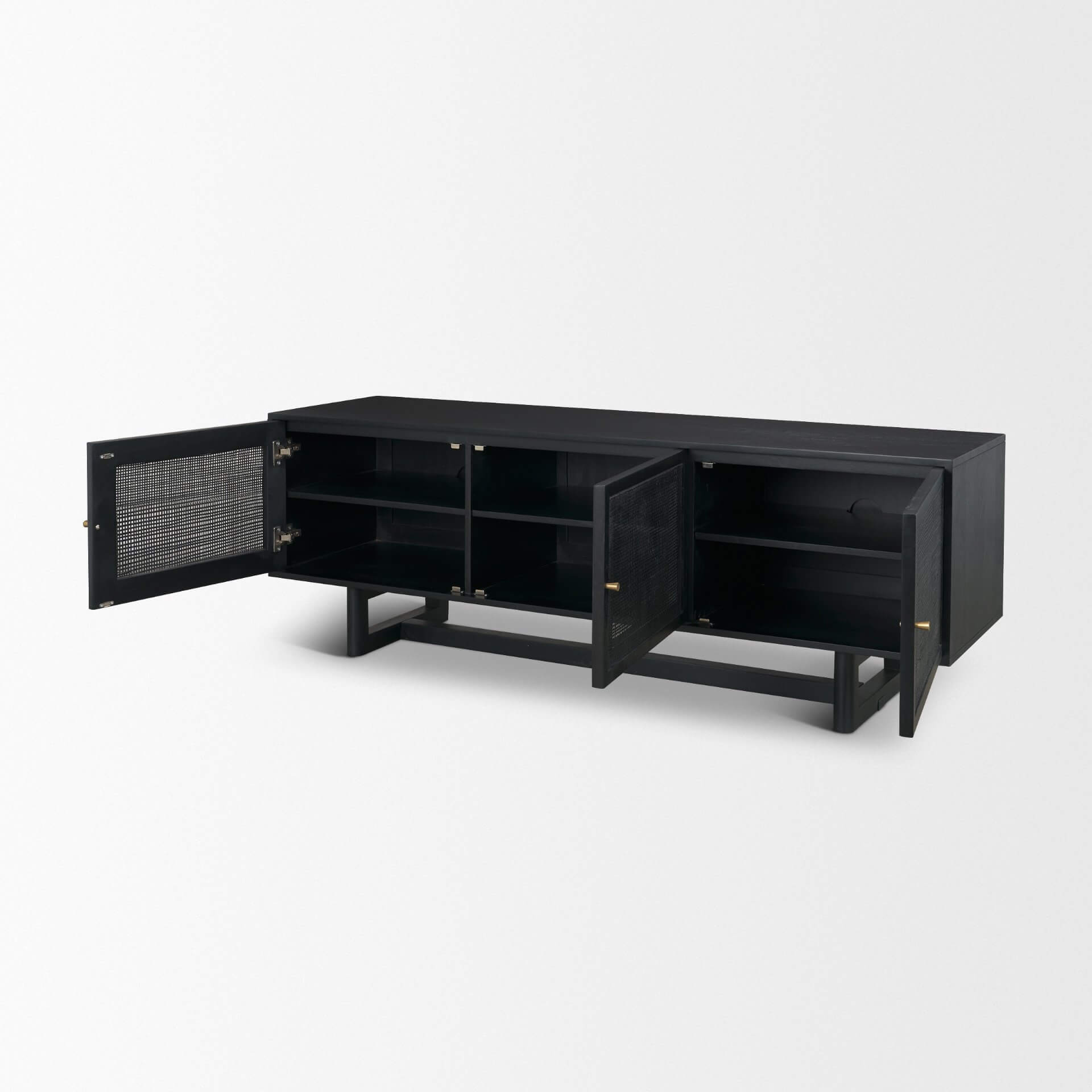 MERCANA GRIER 65" CANE MEDIA CONSOLE BLACK 71143 oakville