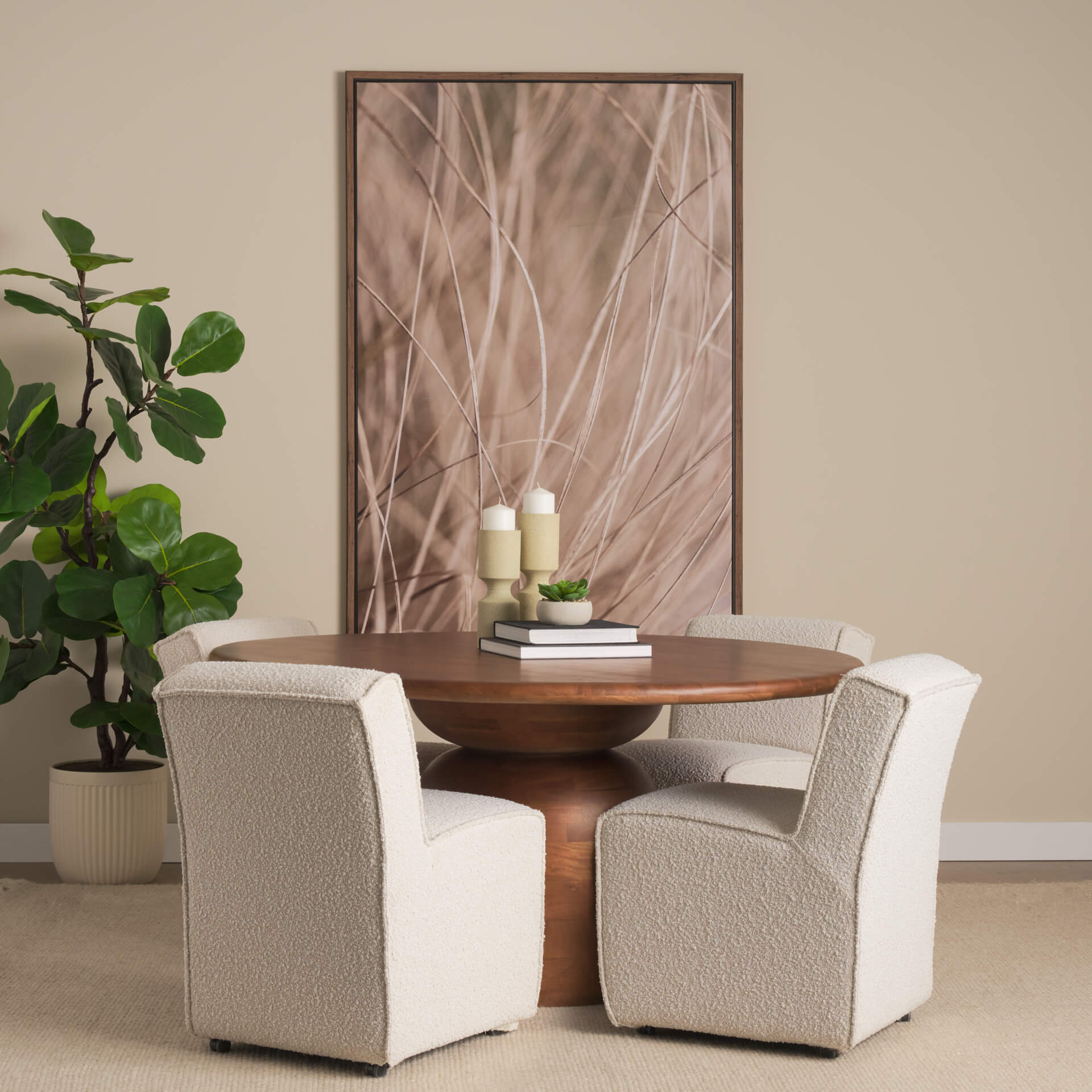 MERCANA ATLAS 60" MID-BROWN ROUND TABLE 71217-AB king city