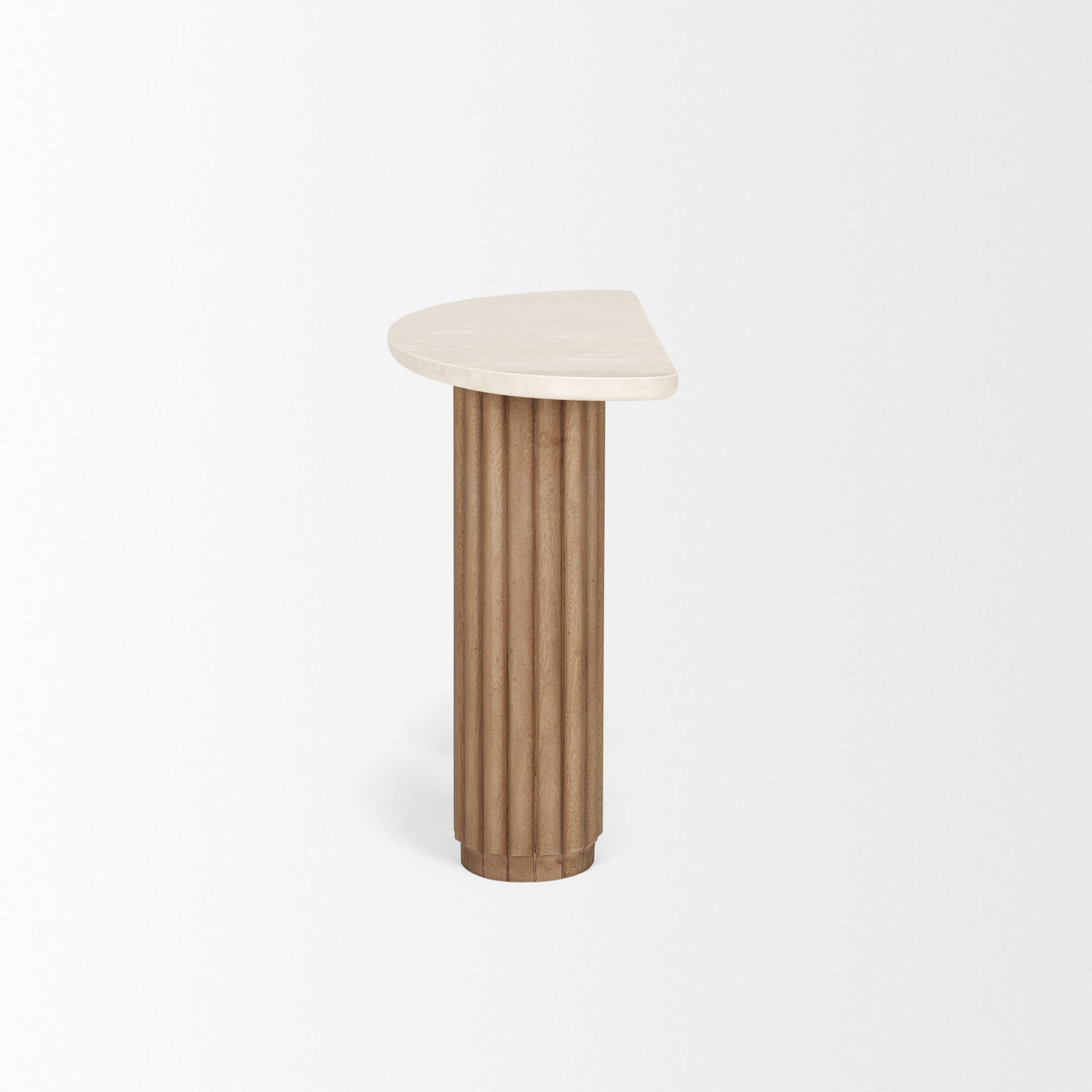 MERCANA MARBRELLO MARBLE FLUTED WOOD CONSOLE TABLE 71286-AB woodbridge