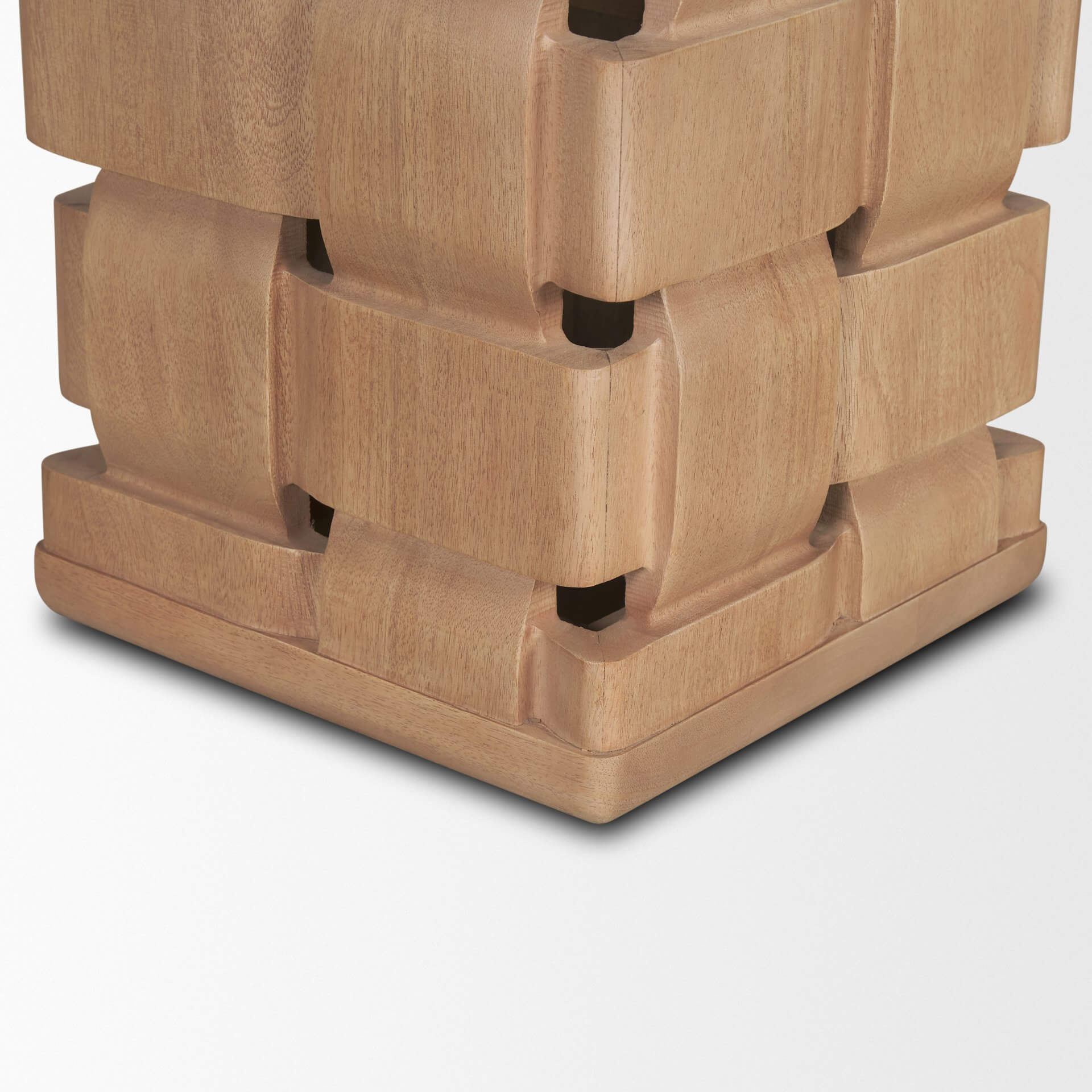 MERCANA TRELLYN LIGHT BROWN WOVEN BASE ACCENT TABLE 71295 fredericton