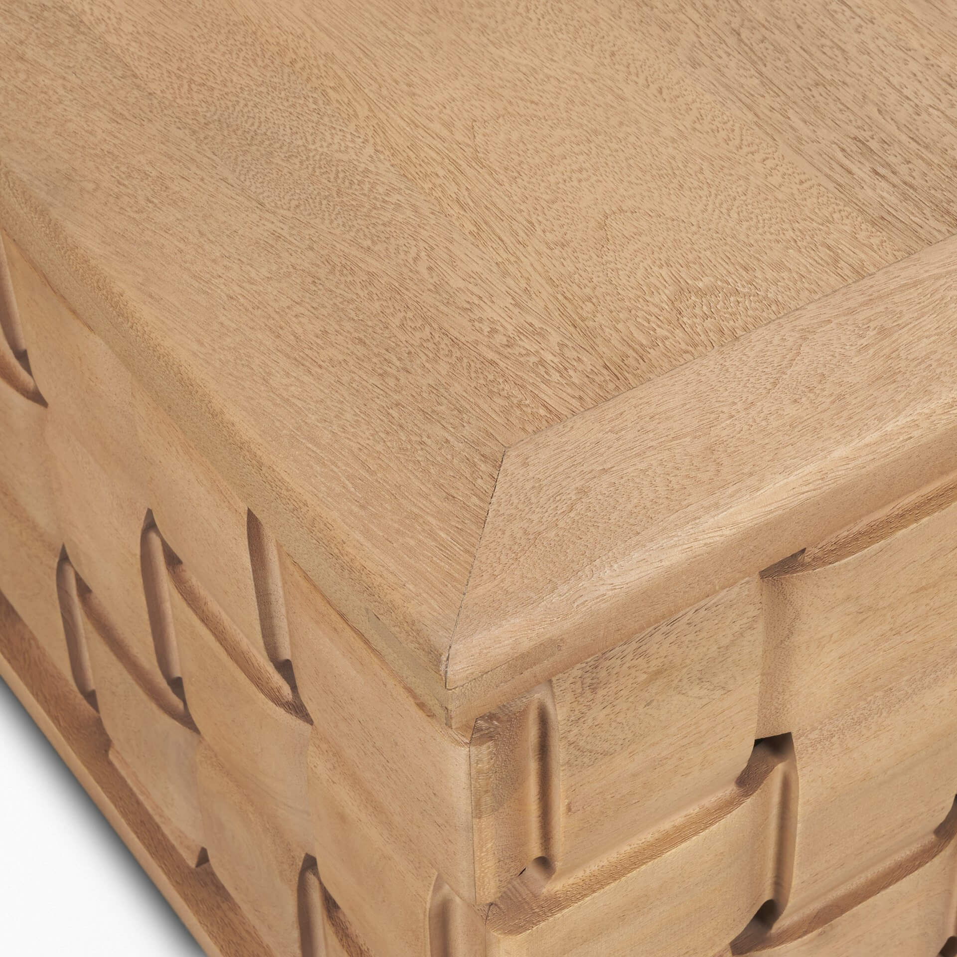 MERCANA TRELLYN LIGHT BROWN WOVEN BASE COFFEE TABLE 71297 edmonton