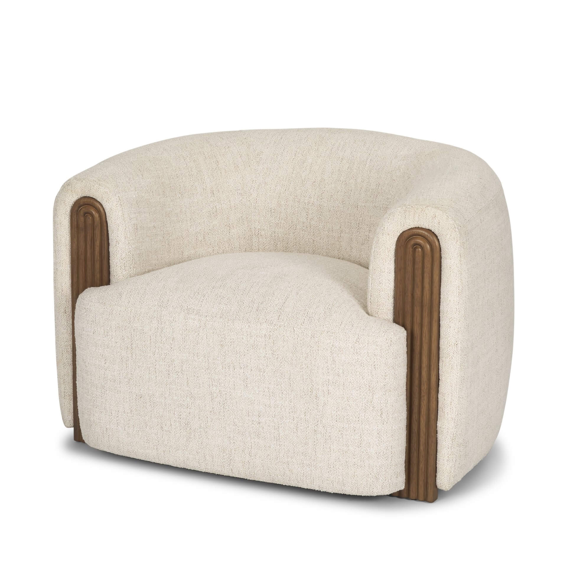 MERCANA KORNELIA OATMEAL BARREL ACCENT CHAIR 71199 toronto