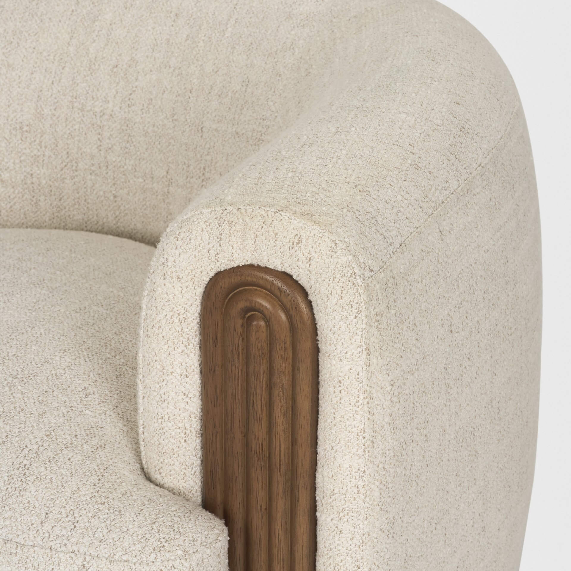 MERCANA KORNELIA OATMEAL BARREL ACCENT CHAIR 71199 toronto