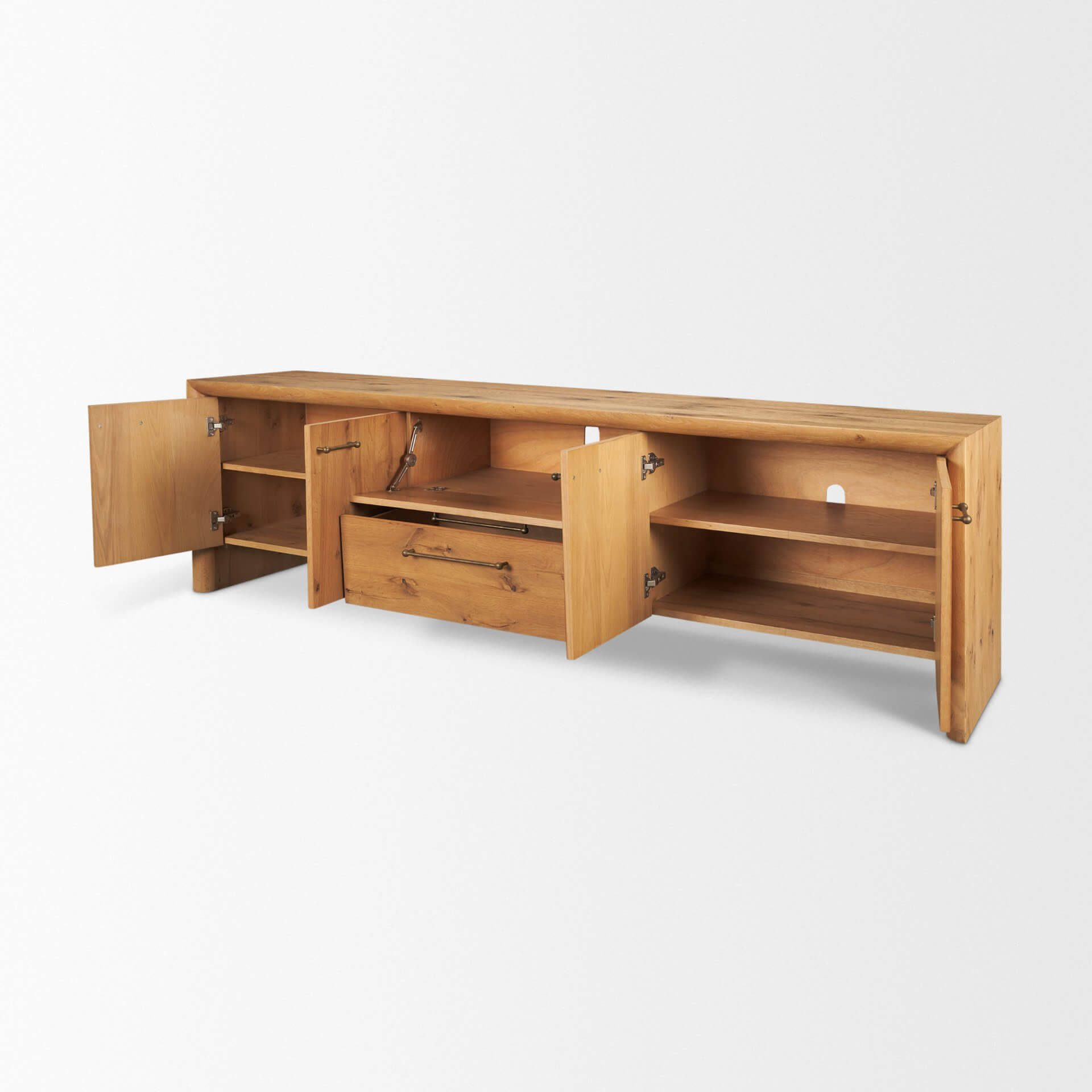 MERCANA BELFORD LIGHT BROWN OAK MEDIA CONSOLE 71230 montreal