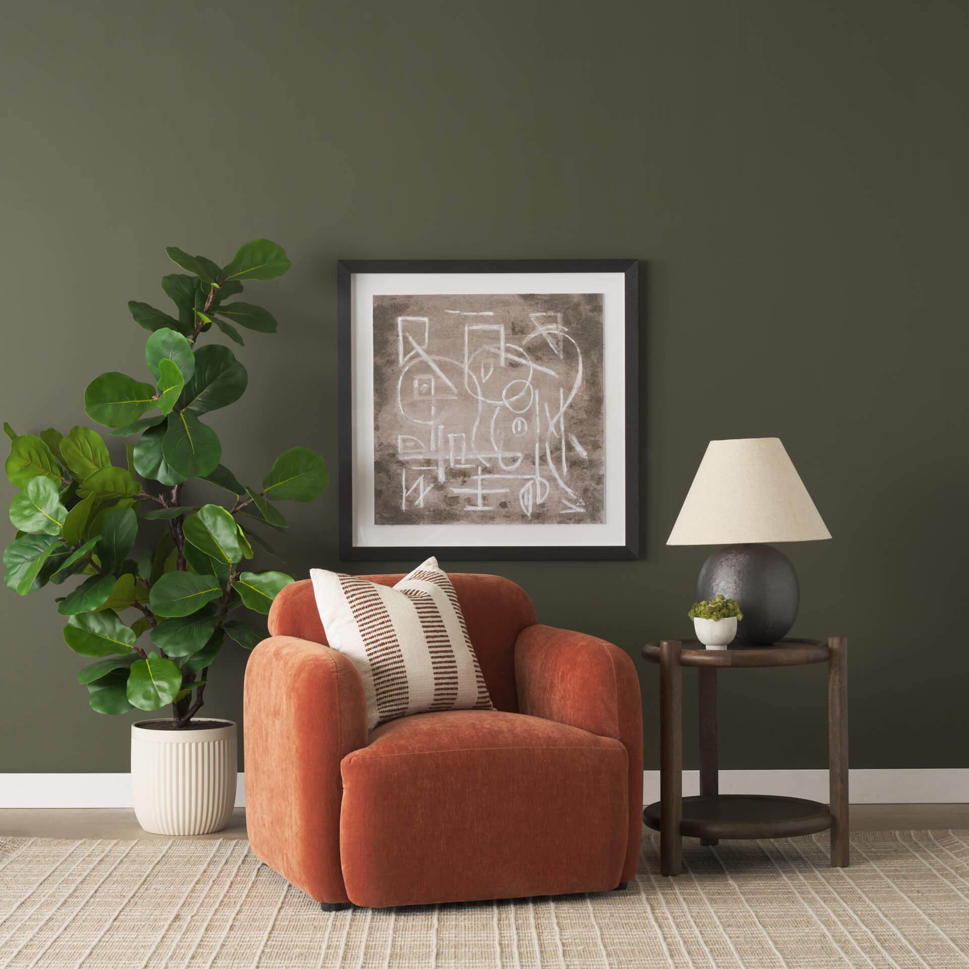 MERCANA SAGA RUST CHENILLE CHAIR 71197 montreal