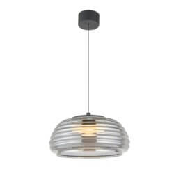 ARTCRAFT HAZE LED PENDANT 16" SMOKE AC5011SM grimsby