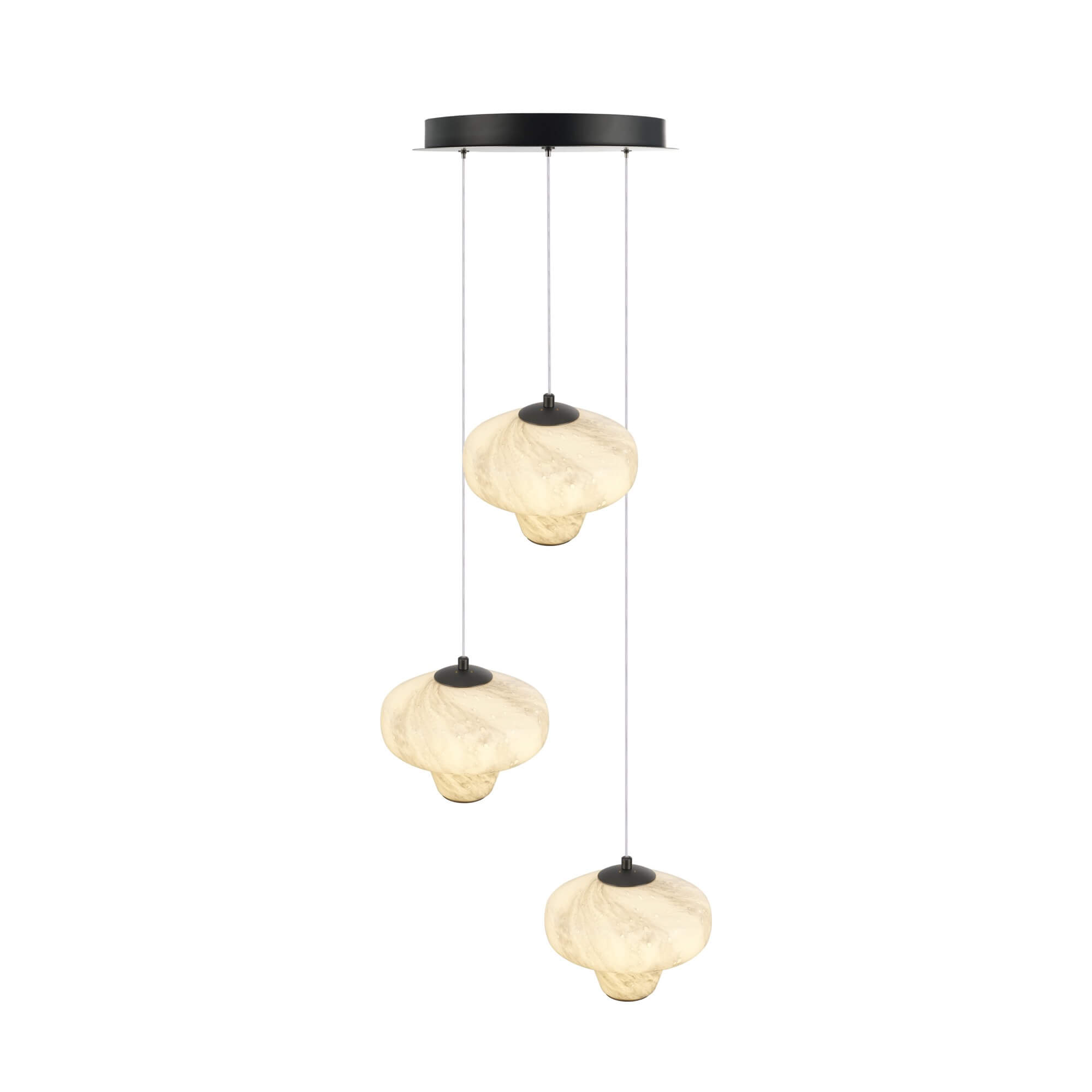ARTCRAFT SOLARA 3 LT PENDANT LED AC5083GR caledon