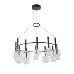 ARTCRAFT TERRA 12 LT CHANDELIER LED AC6852BK winnipeg