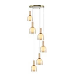 ARTCRAFT JUNA 6 LT CHANDELIER BRASS SC13386BR peterborough